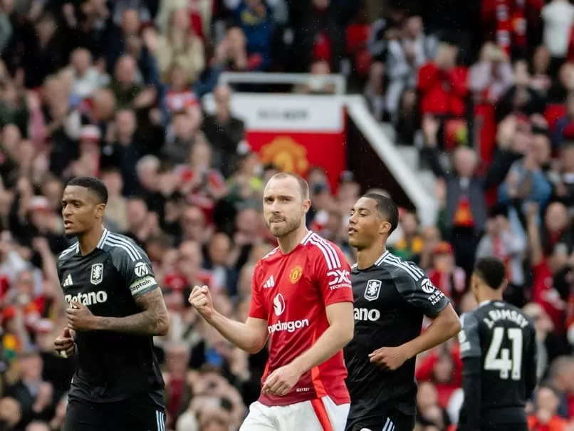 Also Christian Eriksen saat pertandingan Manchester United Vs Aston Villa