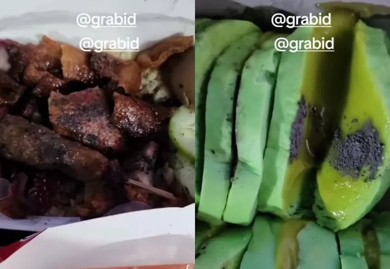 Tangkapan layar unggahan video viral seorang wanita mengeluh makanan yang ia pesan diduga diberi abu rokok oleh kurir ojol. (Instagram/feedgramindo)