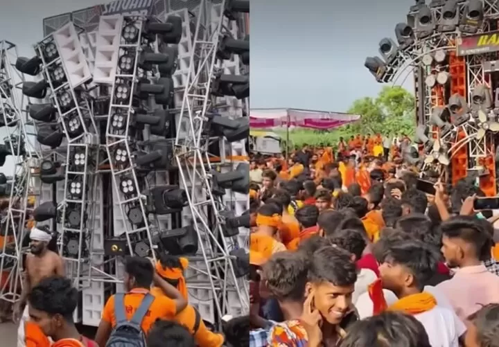 Tangkapan layar dari video viral yang menampilkan festival sound yang diduga berlangsung di India. (instagram/fakta.indo)