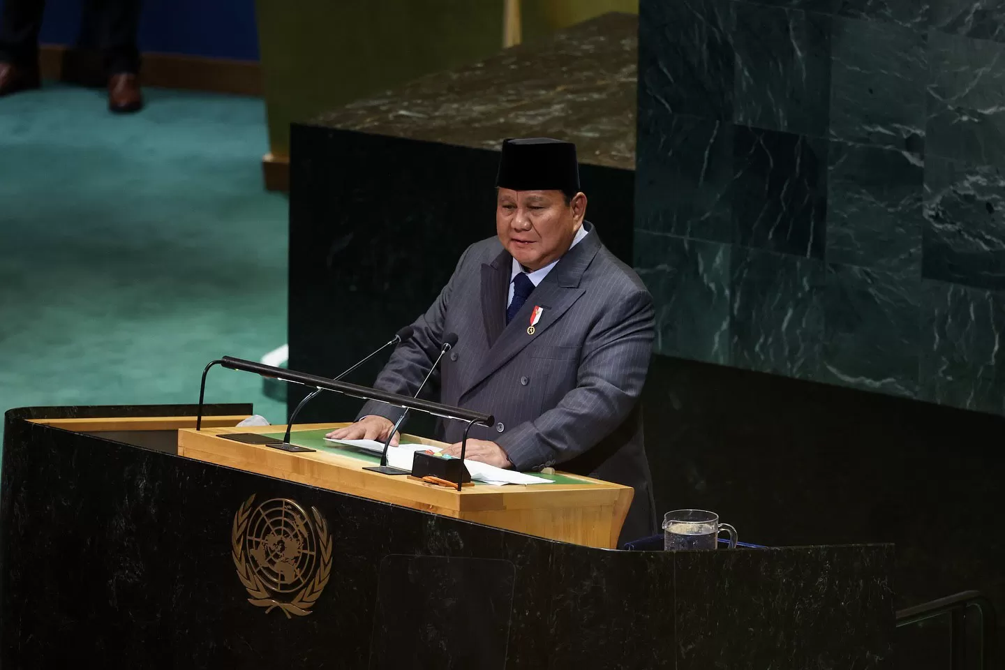 Momen Presiden RI Prabowo Subianto berpidato di sidang umum PBB ke-80. (Instagram/prabowo)