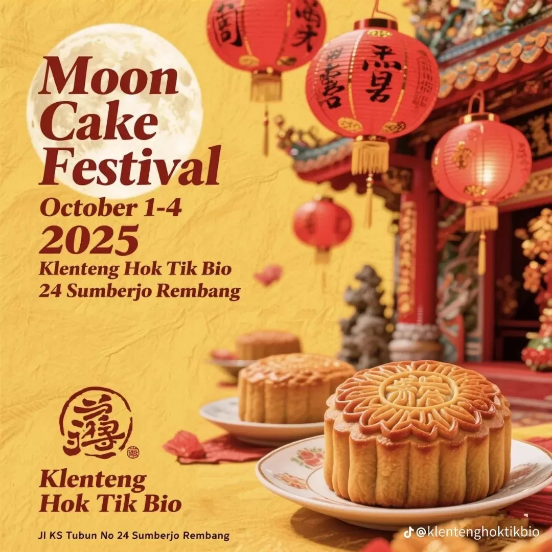 Festival Mooncake Rembang 2025 hadir meriah di Klenteng Hok Tik Bio, jadi ruang budaya, wisata, dan penggerak UMKM lokal. 