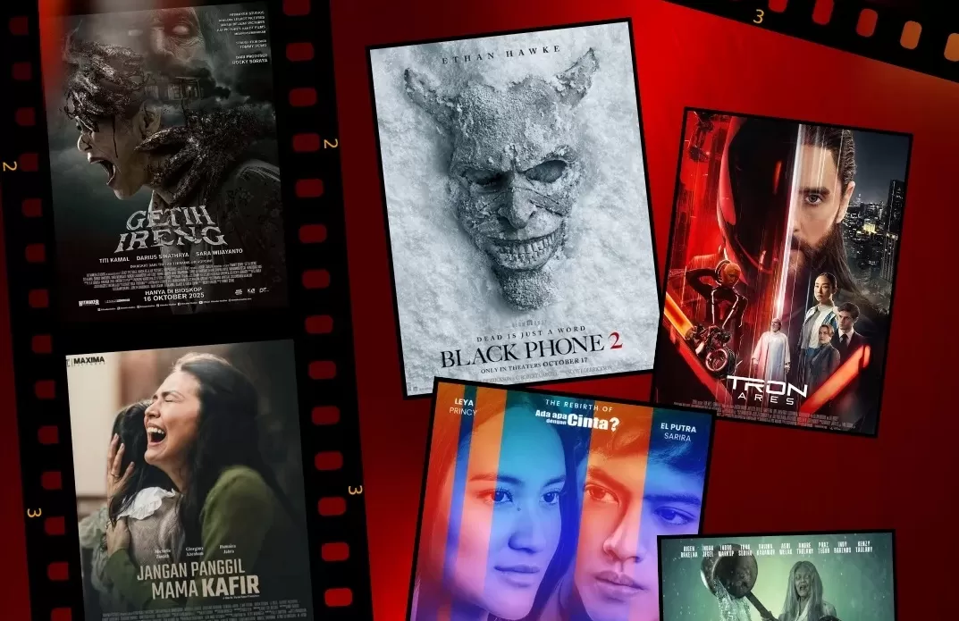 Jadwal film Bioskop NSC Ultima Rembang hari ini, Sabtu 18 Oktober 2025. Getih Ireng, Black Phone 2, dan Tron Ares siap menghibur penonton Re