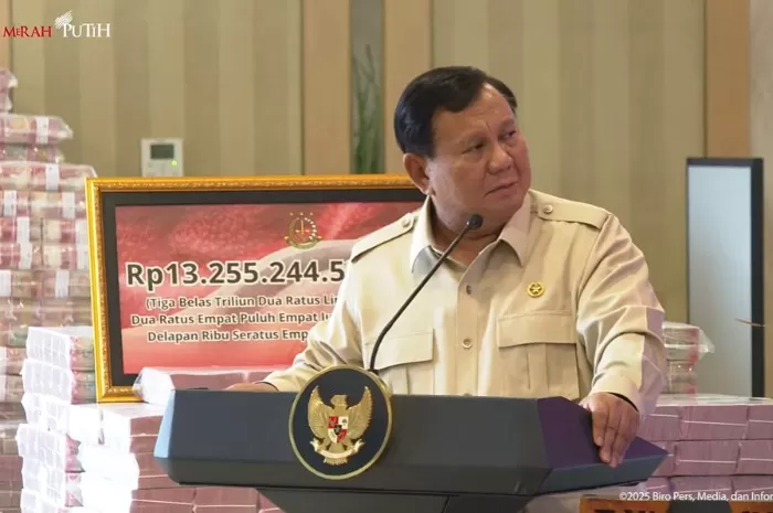 Menyoroti fakta terkini kasus korupsi CPO usai kini Kejagung mengembalikan kerugian negara senilai Rp13,25 triliun. (YouTube.com / Sekretariat Presiden)