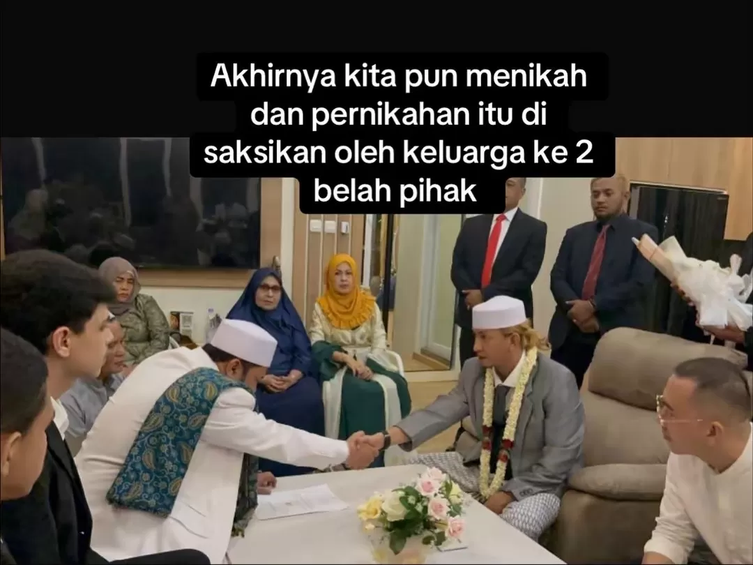 Foto pernikahan Habib Bahar dan Helwa Bachmid. Foto: Instagram 