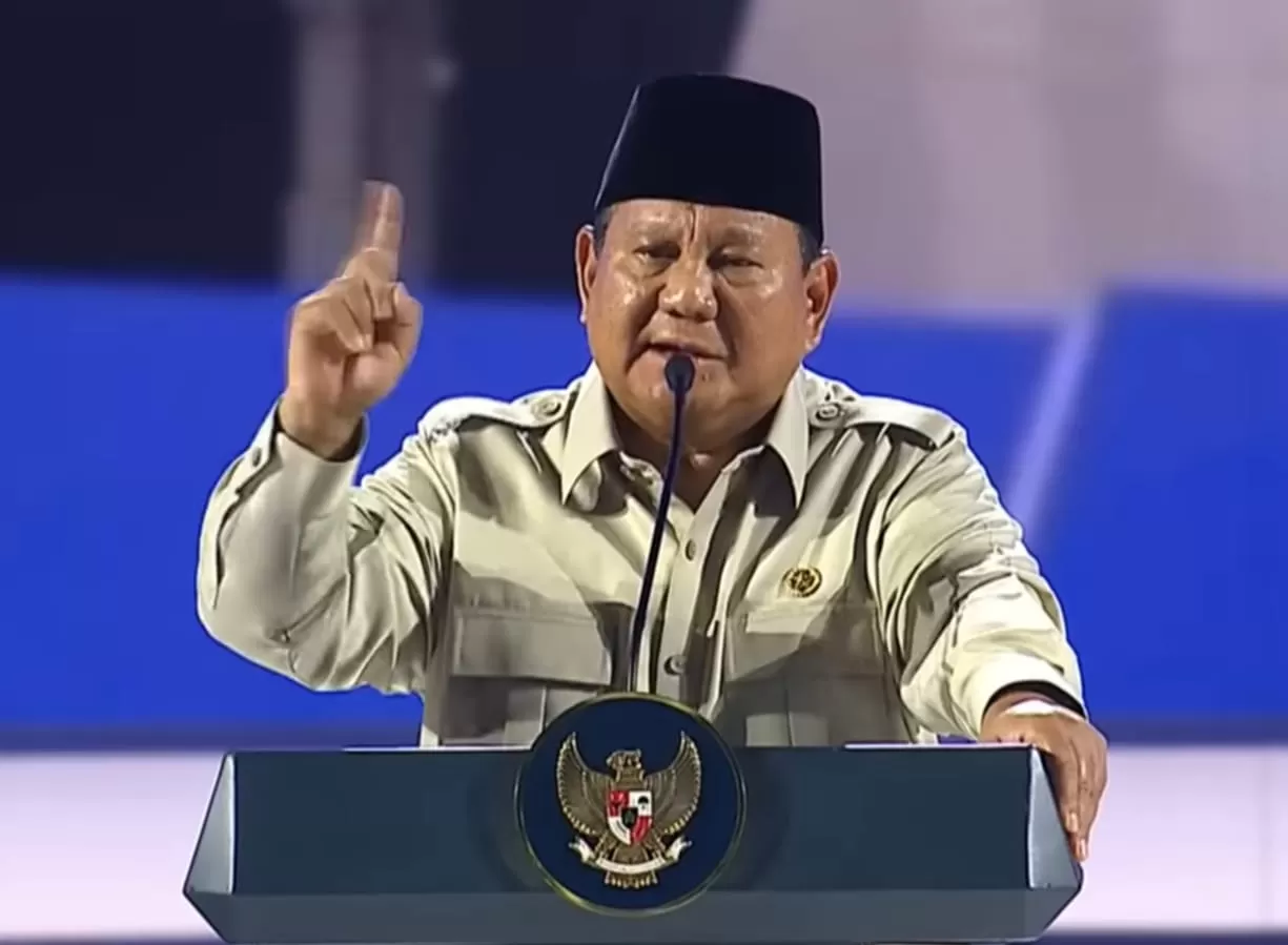 Presiden Prabowo peringatkan para menteri hingga birokrat untuk mengawasi anak buah hingga pejabat untuk tidak memainkan anggaran. (Tangkapan layar YouTube Sekretariat Presiden)