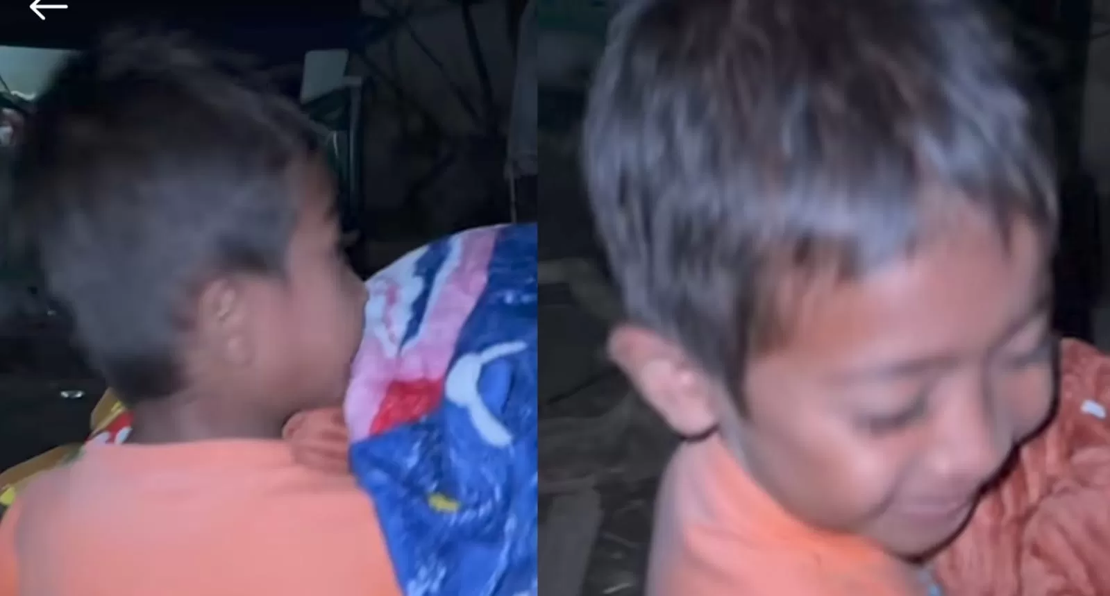 Tangkapan layar seorang bocah pengungsi yang meminta selimut untuk ibunya. (Instagram/auliafaulia)