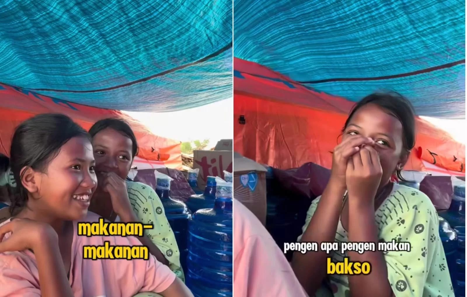 Anak di Aceh Tamiang ungkap keinginan menu yang ingin dimakan pascabanjir. (Instagram /adjie.apk)