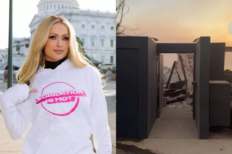 Kondisi rumah Paris Hilton yang habis terbakar di Los Angeles  (Instagram.com/parishilton)