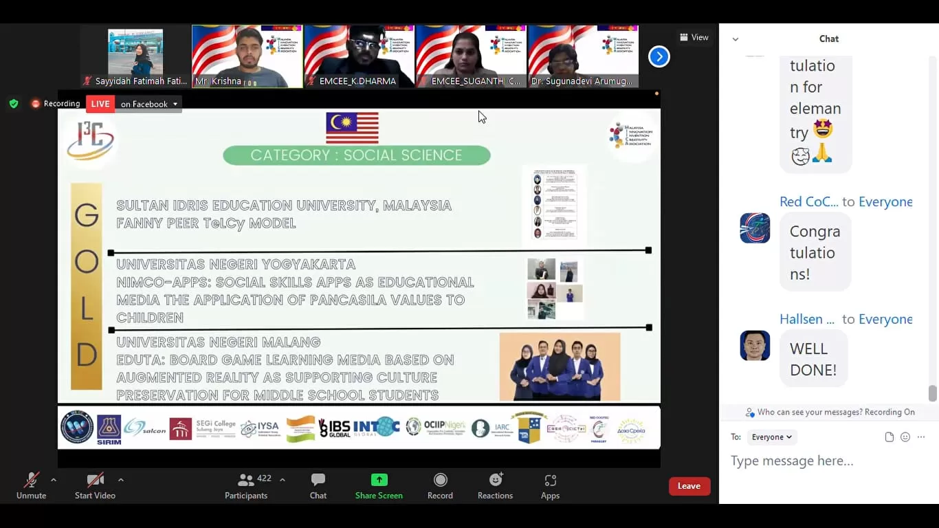 Mahasiswa Pendidikan Sosiologi Universitas Negeri Yogyakarta (UNY) yang membesut aplikasi &ldquo;NIMCO-APPS&rdquo;. (Humas UNY)