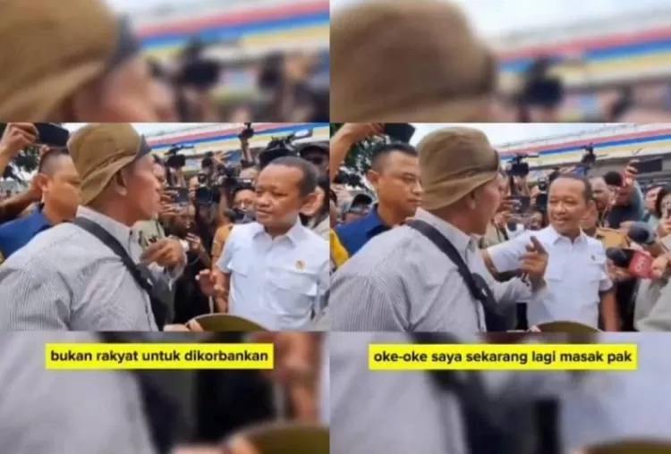 Seorang warga asal Banten yang protes ke Menteri ESDM, Bahlil Lahadalia dalam momen antrean gas 3 kg atau gas melon  (X.com / Hulya Aiyla Filiz)
