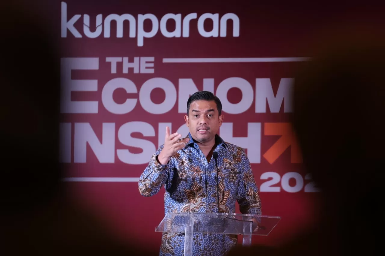 Menteri Usaha Mikro, Kecil, dan Menengah (UMKM) Maman Abdurrahman dalam acara Kumparan The Economic Insight 2025 di Jakarta, Rabu, 19 Februari 2025.