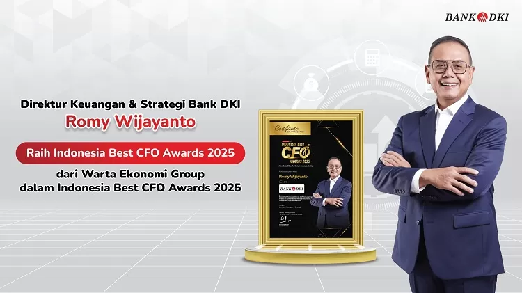 Direktur Keuangan dan Strategi Bank DKI, Romy Wijayanto raih penghargaan Best CFO Awards 2025 untuk ketiga kalinya (Foto: Bank DKI)
