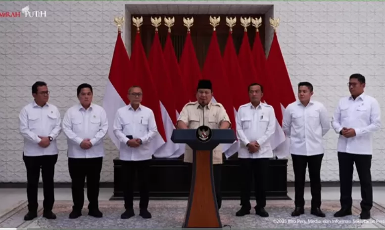 Presiden Prabowo Subianto menyampaikan selamat berpuasa kepada seluruh rakyat Indonesia yang akan segera melaksanakan ibadah puasa Ramadan 1446 H.