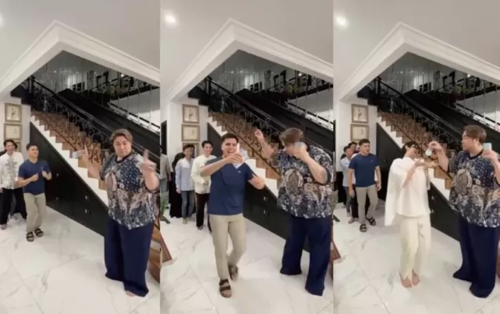 Tren joget THR yang viral karena dinilai mirip dengan tarian Yahudi.  (TikTok.com @igun31)