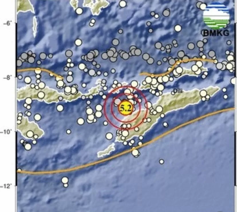 Gempa terkini M5,2 mengguncang wilayah NTT.