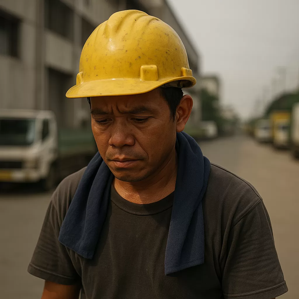 Foto buruh yang lesu. (Freepik)