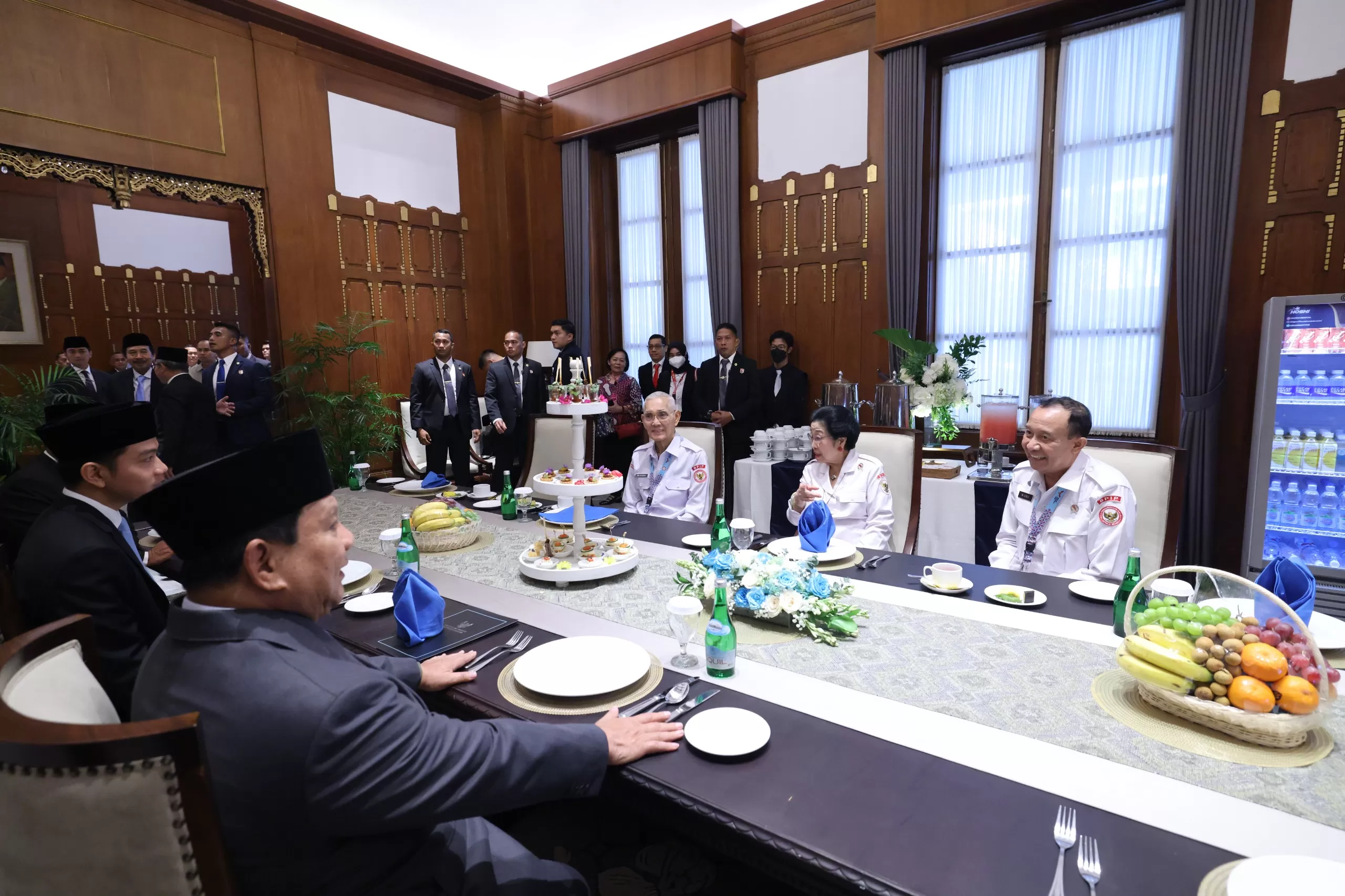 Momen keabraban Presiden Prabowo dan Megawati Soekarnoputri jelang peringatan Hari Lahir Pancasila  (Foto: Sekretariat Kabinet)