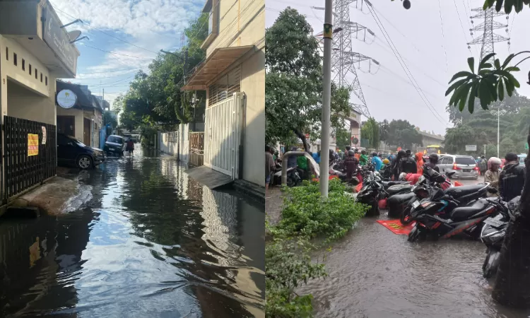 Banjir Jakarta rendam Cawang UKI hingga Rawa Buaya, Senin 7 Juli 2025. (X @ririzkita,&nbsp;@txtdrjkt)