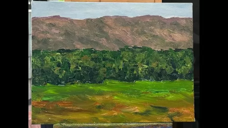 Hasil lukisan mantan Presiden Susilo Bambang Yudhoyono atau SBY yang menyempatkan melukis saat dirawat di RSPAD Gatot Soebroto, Jakarta Pusat.  (IG.com @aniyudhoyono)