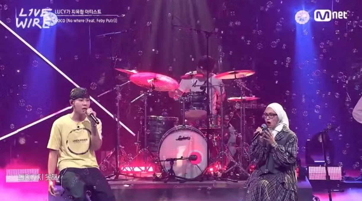 Loco dan Feby Putri Tampil Memukau di Mnet L1VE WIRE (foto: youtube.com/MnetTV)