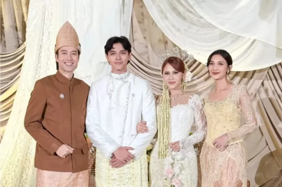 Foto momen pernikahan Nadin Amizah dengan Faishal Tanjung, adik Sheila Dara, yang diunggah oleh Vidi Aldiano. ((Instagram/vidialdiano))