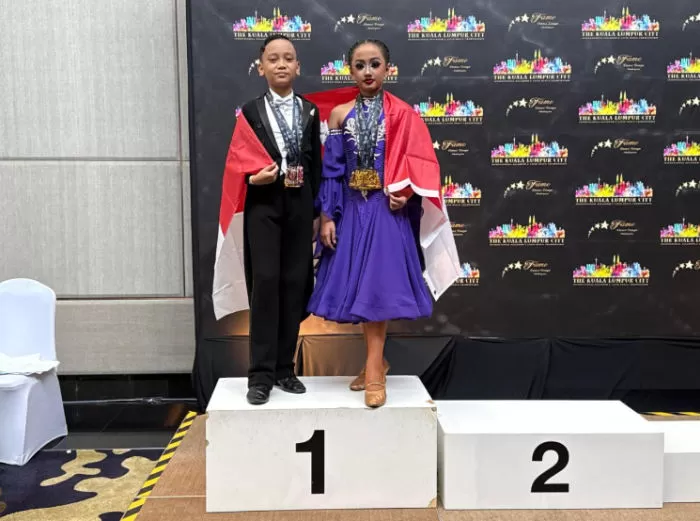 Angelaida Agil Maharanny, atlet dancesport cilik asal Yogyakarta borong 6 medali emas di Malaysia (Foto: Ist)