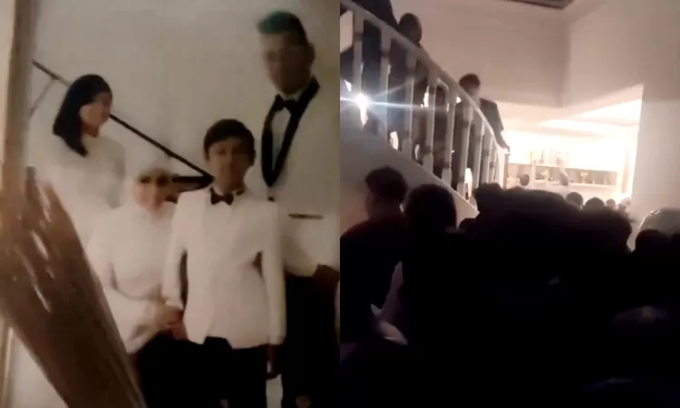 Rumah Uya Kuya dijarah, sneakers mewah hilang di tangan massa. (X)