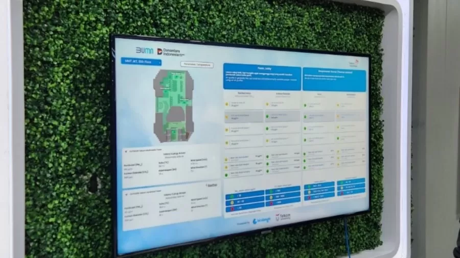 Indoor Air Quality Monitoring System (IAQMS) di Telkom Landmark Tower II Jakarta.