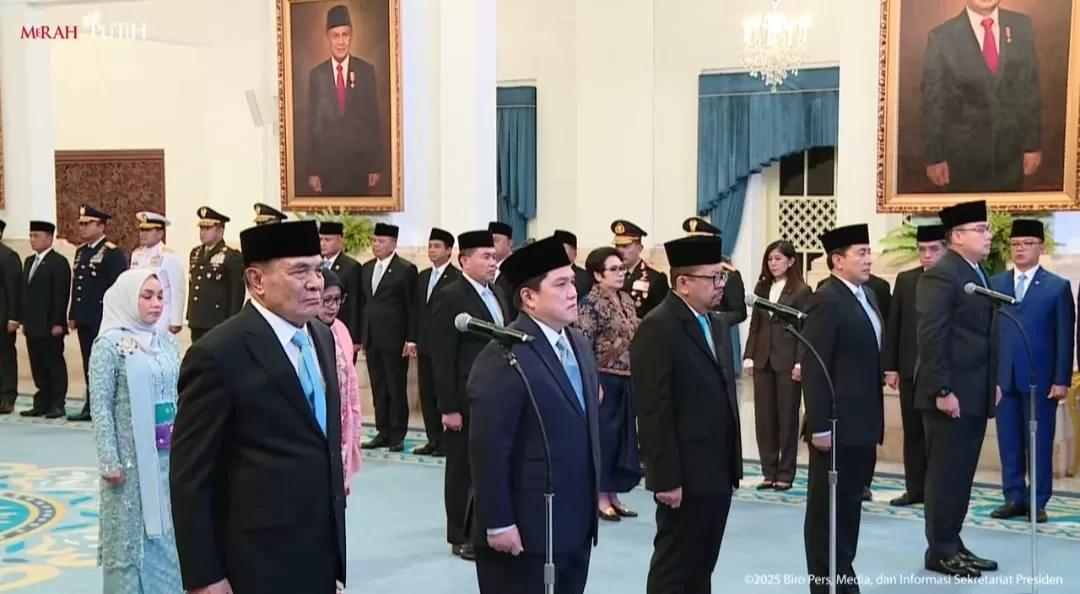 Presiden Prabowo lantik menteri dan pimpinan lembaga di Istana Kepresidenan, Rabiu 17 September 2025 (Foto: YouTube Sekretariat Presiden)
