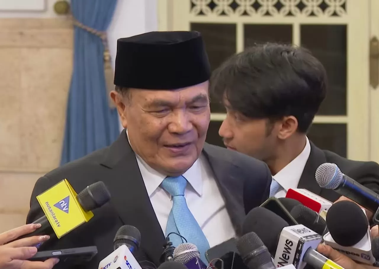 Djamari Chaniago beberkan arahan dari Presiden Prabowo usai dilantik jadi Menko Polkam.  (Tangkapan layar YouTube Sekretariat&nbsp;Presiden)