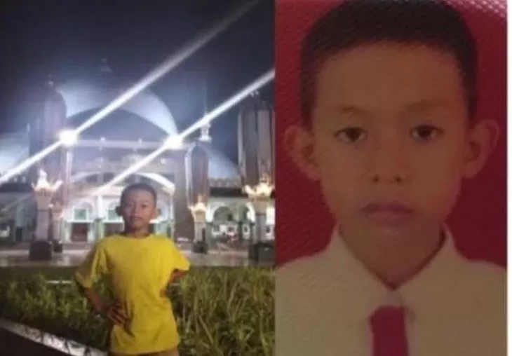 Tampak Habib Husain Alvaro, 10, yang diduga diculik sesorang berkostum badut di Jalan Kali Pasir Indah, Kota Tangerang, Banten. (Kolase Ist)