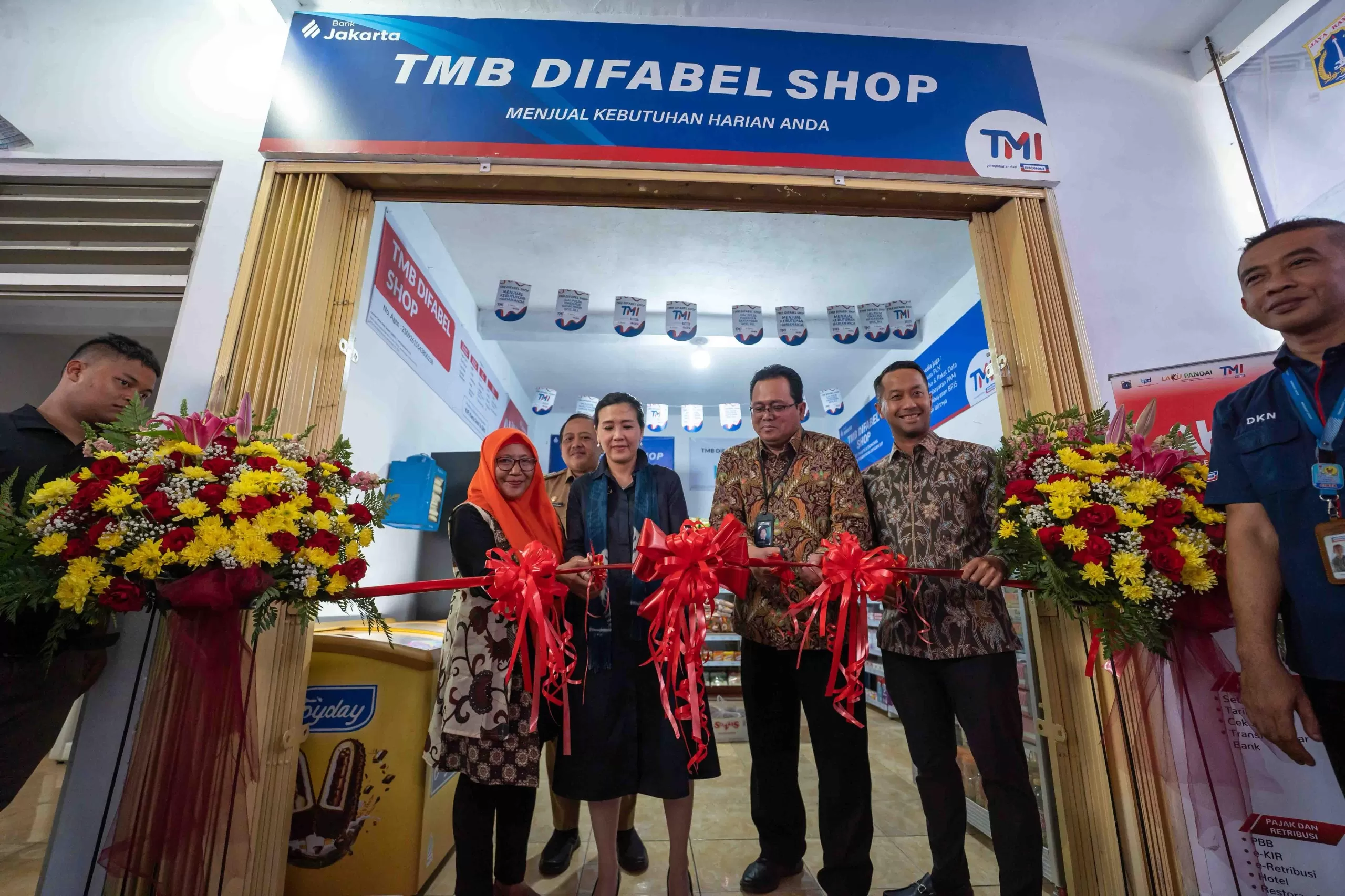   Bank Jakarta berkolaborasi dengan Indogrosir resmikan Toko Mandiri Indogrosir (TMI) Difabel (Foto: Bank Jakarta)