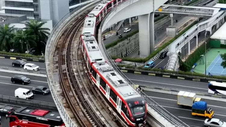 Hanya 6 stasiun LRT yang berlaku tarif Rp80 di HUT TNI ke 80. (Instagram @lrt_jabodebek)