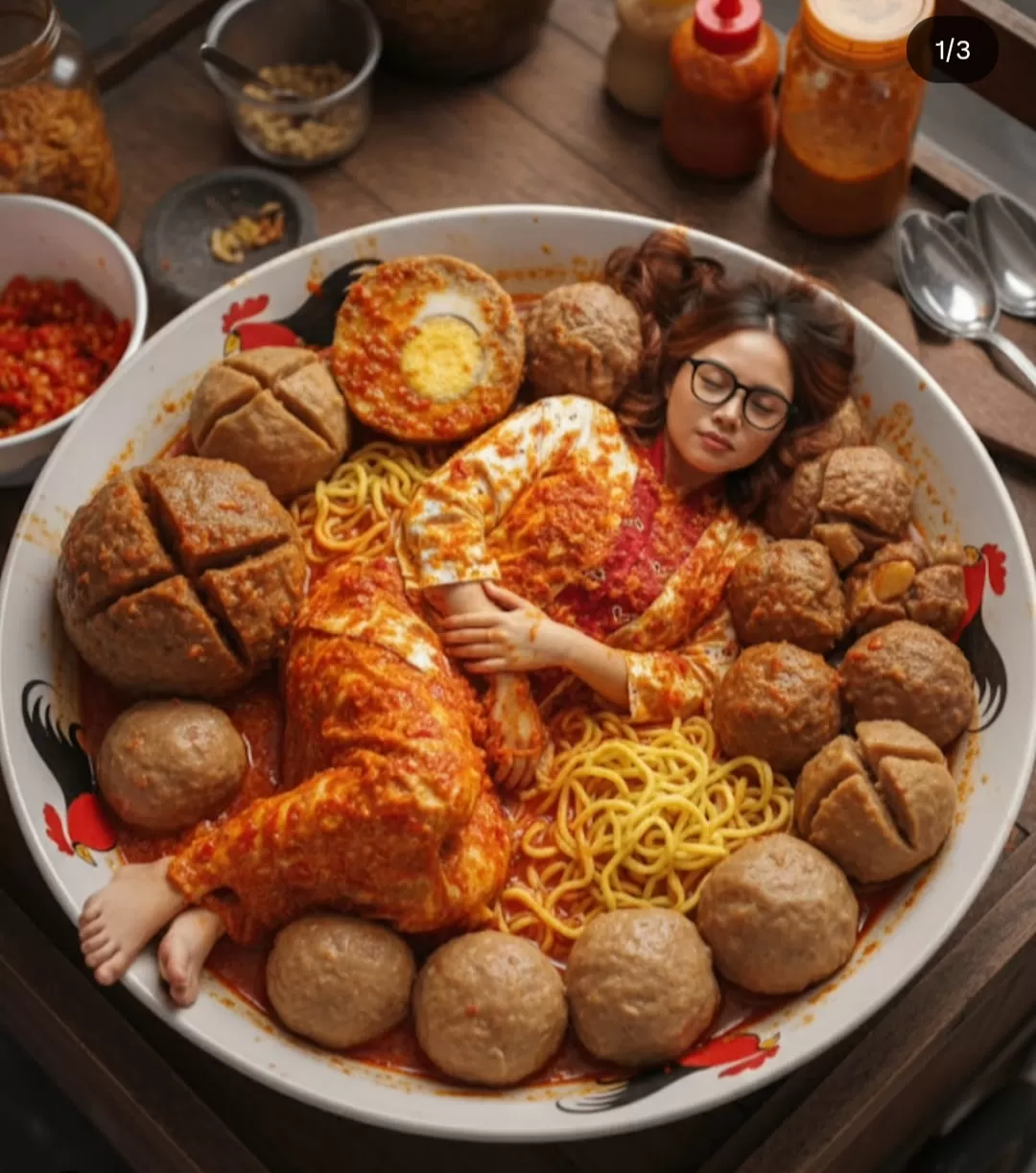 Gambar foto dengan makanan (Instagram/mgdlenaf)