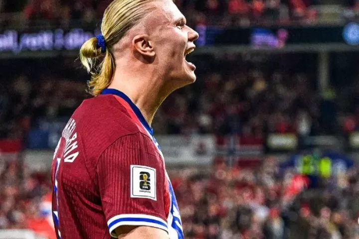 Haaland cetak hattrick pada laga Norwegia vs Israel (Foto: instagram/@433)