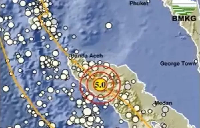 Gempa magnitudo 5,0 guncang wilayah Nagan Raya, Aceh (Foto: BNPB)