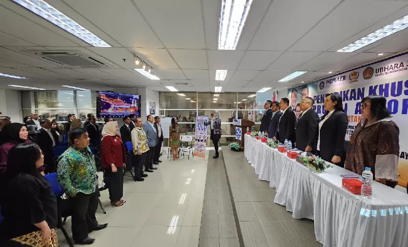 Pembukaan PKPA Angkatan XXVII, Ketua DPC Peradi, Suhendra Asido Hutabarat, mengatakan tak usah dirikan Dewan Advokat Nasional (DAN). (KONTEKS.CO.ID/Ist)