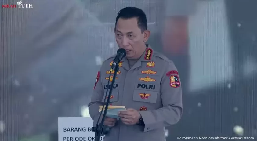 Kapolri Jenderal Listyo Sigit Prabowo soal pemusnahan barang bukti narkoba (Foto: YouTube/Sekretariat Presiden)