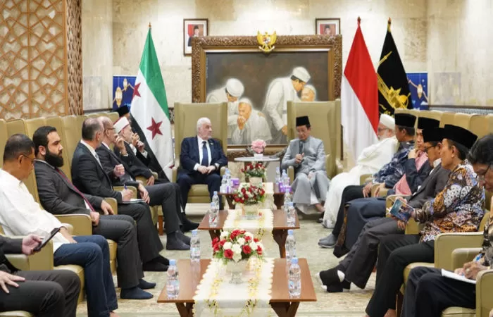 Menteri Wakaf Suriah, Syaikh Muhammad Abu Khoiri Syukri temui Menag Nasaruddin Umar di Masjid Istiqlal (Foto: dok. Kemenag)