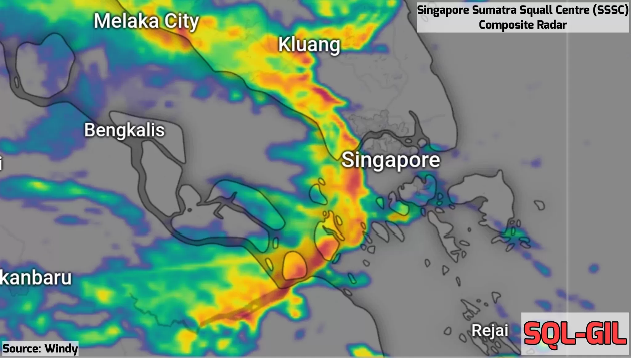 Peta pergerakan angin yang mengarah ke Singapura, satu di antaranya Badai Sumatra. (Istimewa)