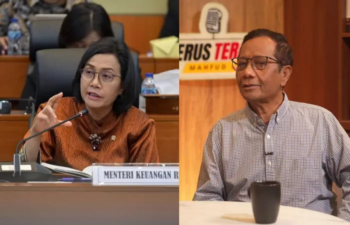 Mahfud MD tuding Sri Mulyani terlau protektif terhadap pegawai DJP dan Bea Cukai (Foto: Instagram/@smindrawati/YouTube/Mahfud MD Official)