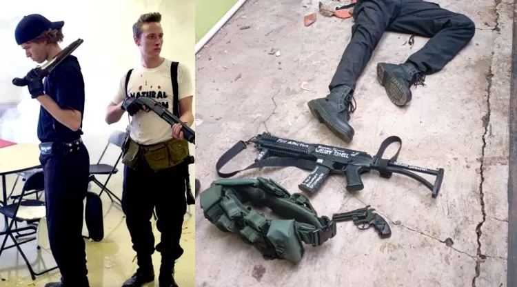 Pelaku ledakan SMAN 72 mengenakan pakaian ala Eric Harris Columbine. (X)