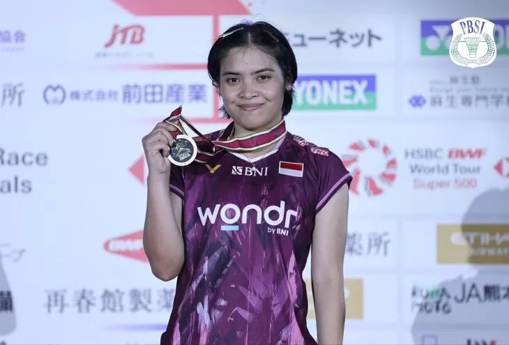 Tunggal putri Indonesia, Gregoria Mariska Tunjung, gagal juara di Kumatoto Masters 2025 Super 500. (Foto: PBSI)