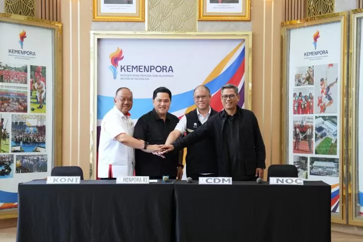 Menpora Erick Thohir mengatakan SEA Games Thailand 2025 akan menjadi tolak ukur cabor menuju Olimpiade 2028 di AS. (Foto: Herry/kemenpora.go.id)