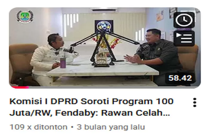 Podcast DPRD Bekasi telan anggaran setengah miliar tapi sepi penonton tuai kritikan tajam (Foto: YouTube/@jaringantelusur)