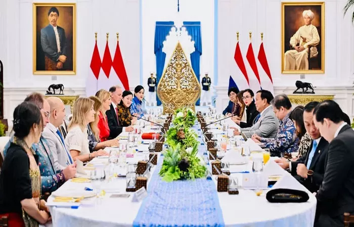 Presiden Prabowo Subianto bertemu Ratu Maxima dari Kerajaan Belanda di Istana Merdeka (Foto: BPMI Setpres RI)