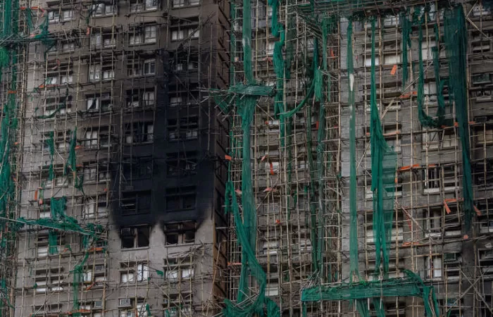 Kebakaran di Apartemen Wang Fuk Court, Hong Kong (Foto: AP Photo)