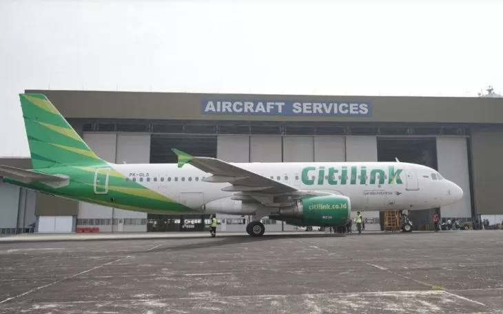 Tampak salah satu armad aAirbus A320 milik maskapai Citilink. Airbus melakukan recall terhadap produk pesawat dari keluarga A320. (Foto: GMF)
