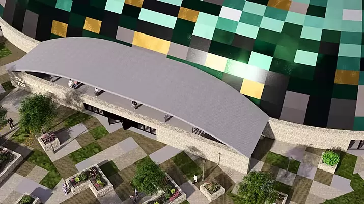 Maket gedung olahraga unik yang sedang dibangun Pemerintah Republik Irlandia. (Istimewa)