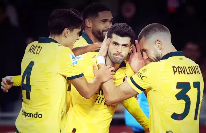 Christian Pulisic mencetak dua gol untuk membantu AC Milan mengalahkan Torino. (AC Milan)